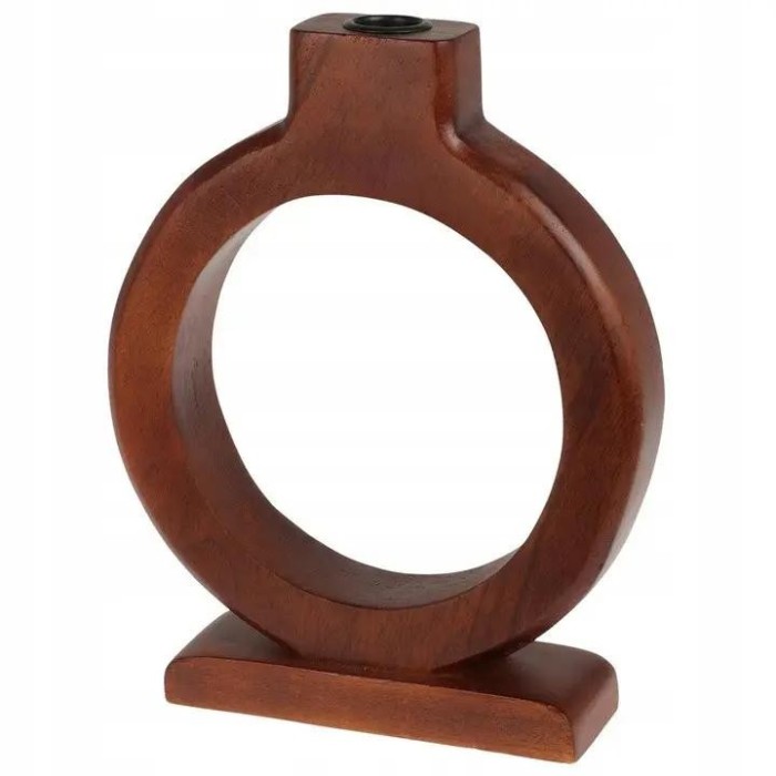 CANDELIERE H.21 MANGO TONDO LEGNO